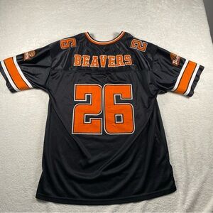 Colosseum Black and Orange Beavers Jersey